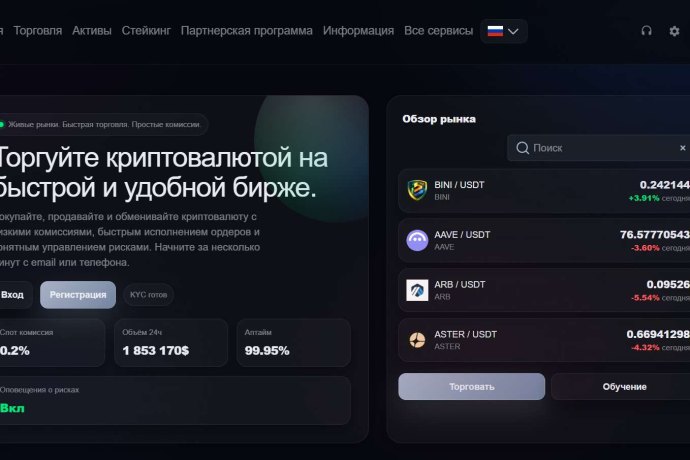 Binibit отзывы. Криптобиржа фейк?