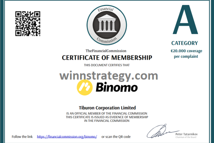 Брокер Биномо получил сертификат FinaCom [The Financial Commission ]