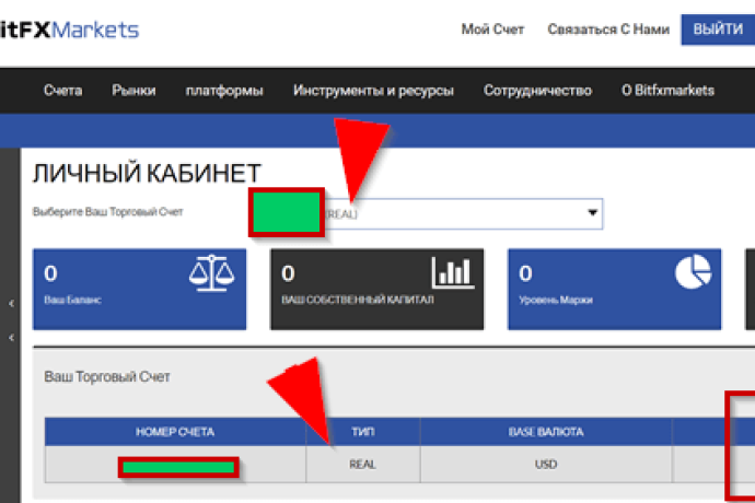 Открыть счет в Bitfxmarkets