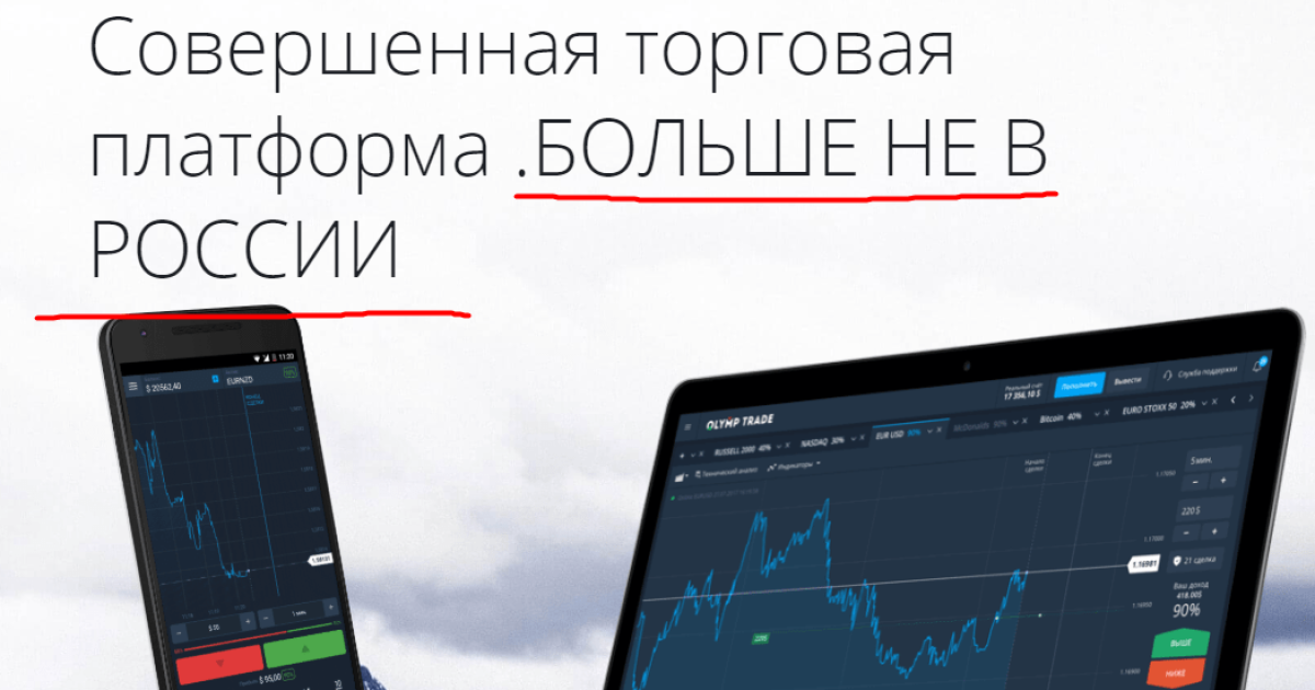 Olymp Trade прекращает работу в России.