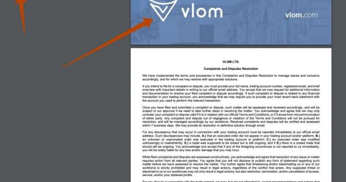 Жалоба на брокера Влом Vlom или как решить спор с брокером Влом